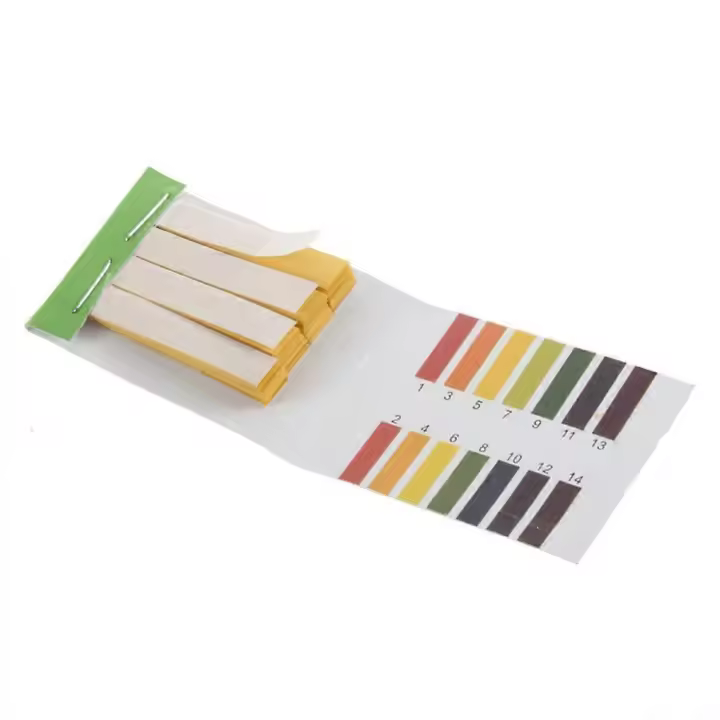 Kit de prueba de agua y suelo con 80 tiras de papel tornasol indicador de pH 1-14 - 1