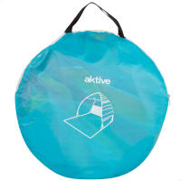 Aktive - Tienda de playa pop up, 140x160x110 cm, 2 personas, multicolor, con suelo y ventana, varillas de acero, protección UV50, índice impermeabilidad 200 mm, incluye bolsa transporte, carpas plegables, paravientos playa - details 1