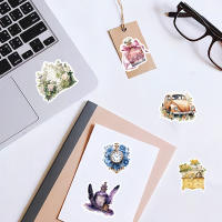 30pcs Pegatinas Temáticas De Grimoire Unicornio Gato Mágico Y Otros Clásicos Para Decorar Cuaderno Botella Diario Adhesivos Classiques - details 8