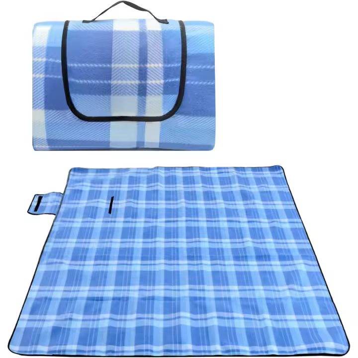 Beach Blanket, Picnic Mat Blanket, 200×200cm Large Beach Mat, Waterproof Foldable Blanket Composed of Three Layers and with Handle, for Camping, Travel, Beach, Garden Tablecloth - 1