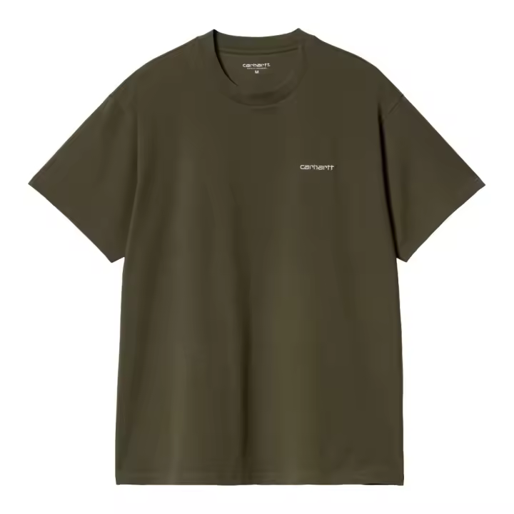 Camiseta Verde Script Embroidery T-Shirt Turtle /Air Pink Logo Pequeño - 1