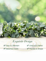 Planta Artificial De Eucalipto 170cm Hojas Para Decoración De Bodas Y Jardines Falsas Babys Breath Vines De Seda Colgantes Para El Hogar - details 6
