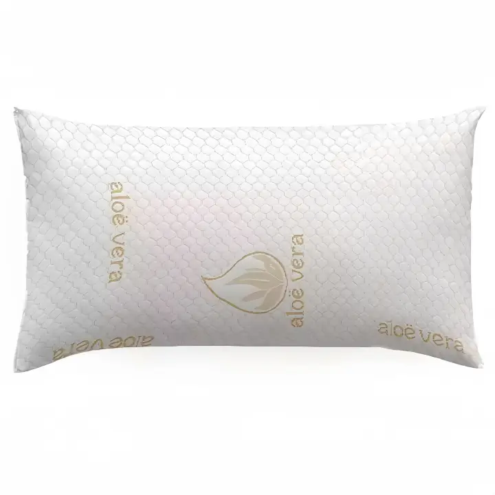 STARLEY-Almohada viscoelástica de fibra hueca para dormir, cojín de cama antialérgico de alta recuperación, para el hogar, con copos de nieve de aloe vera - 1