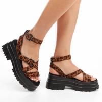 Sandalias mujer negro y leopardo con plataforma y triple suela.Comodidad y Estilo para Verano Planta del pie acolchada Diseño Elegante y Ligero Altamoda - details 0