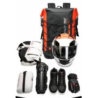 Mochila De Motocicleta Multifuncional Impermeable Con Reflejantes Bolsa De Cola Para Casco De Motocicleta Y Red - details 5