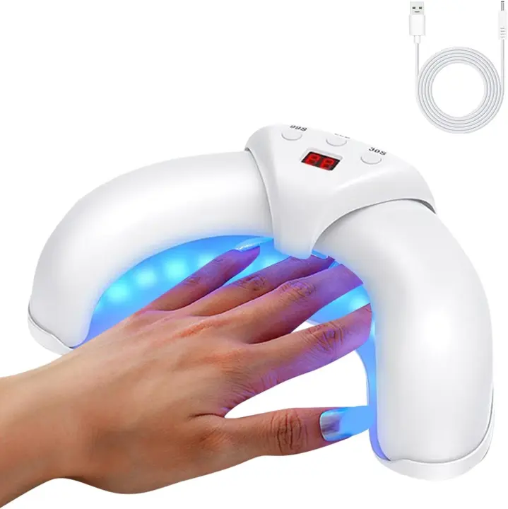 Secador de uñas portátil | Secador de uñas para decoración de uñas | Secador de uñas de gel portátil para arte de uñas, Secador de clip plegable, Secador portátil, Herramientas de arte de uñas, Plegable con luz, Secador de uñas para mujer - 1