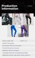Leggings De Yoga Para Mujer Cintura Alta Sin Costuras Tie Dye Scrunch Butt Levantador Talla Elástica Pantalones De Yoga De Nylon Y Spandex - details 4