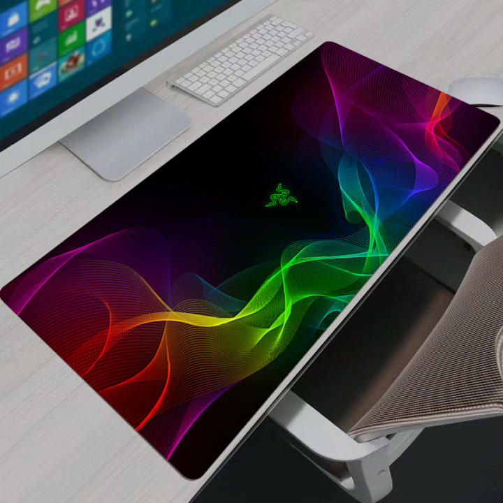 Alfombrilla De Ratón Grande Con LOGO Razer Alfombrilla De Escritorio Para Computadora Tapete Para Teclado Y Portátil Regalo Para Oficina Accesorios De Carpetas De Juego