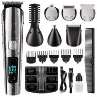 Cortadora Eléctrica y set de ASEO para Vello Público, y Nariz Beard, recargable ppor USB, Agua resistant IPX7, Cortadora Eléctrica para esculpir El Cabello with Aceite, afeitadora lavable, Pantalla digital LCD. - details 0