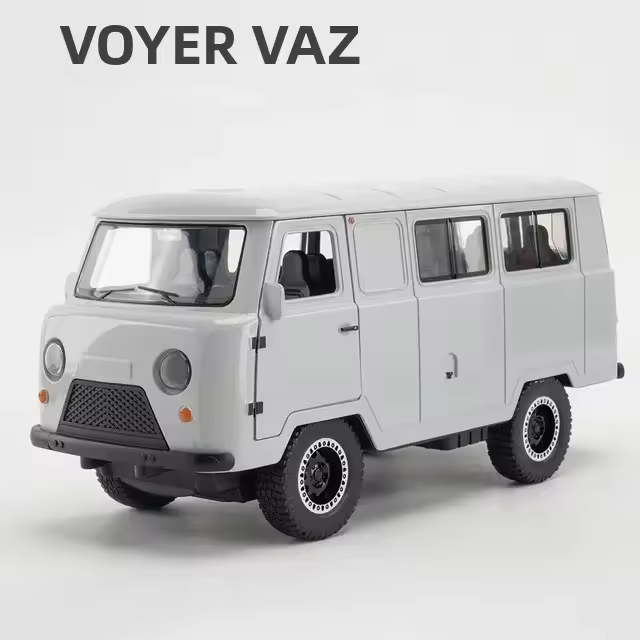 Nueva Coleccionable De Automóvil a Escala 1:18 UAZ TRAVELER 452 VÁN Rusa En Aleación Con Sonido Y Luz Vehículo De Juguete Metálico Para Niños - 1