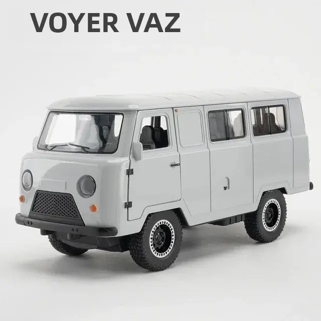 Nueva Coleccionable De Automóvil a Escala 1:18 UAZ TRAVELER 452 VÁN Rusa En Aleación Con Sonido Y Luz Vehículo De Juguete Metálico Para Niños - 1