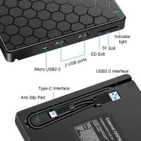 Leer Y Grabar DVD USB 3.0 Tipo C 5 En 1 Enchufe Externo Para PC Portátil Y De Escritorio Soporte De Disco 2MB Velocidad Máxima De Grabación DVD 8x - details 1