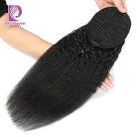 C Cola De Caballo Brasileña Afro Rizada Y Lisa Con Cordón Extensions De Cabello Humano Natural Racily Hair 100% Remy Clip-In - details 2