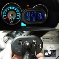 Reloj para Automóvil, DC 12-24V Termómetro digital para Automóvil Voltímetro Monitor Reloj y Reloj bidireccional LCD - details 3