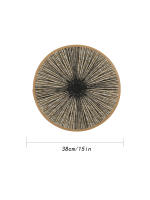 2/4/6/8pcs Matrículas De Jute Bohemio Redondas Para Decoración De Mesa Diámetro 15 Pulgadas Ecológicas Clásicas - details 0