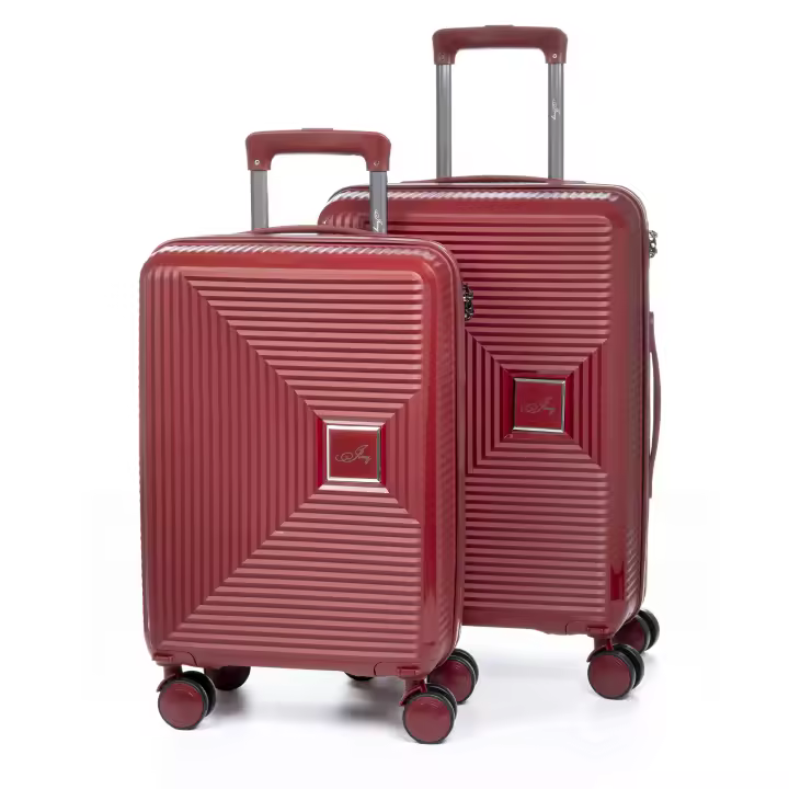 DAM Juego de 2 maletas Trolley, en material ligero PP resistente a la rotura. Cerradura TSA numérica, 4 ruedas giratorias 360°, extraíbles. 56x38x23 Cm. - 1