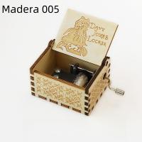 Caja de música manual de madera, con tallado retro (o talla antigua) - Regalo de cumpleaños con impresión a color - details 21