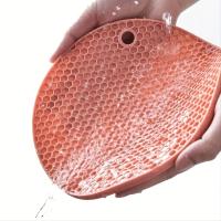 1PC Alfombrilla De Silicona Antideslizante Para Cocina Protección De Encimera Resistente Al Calor Forma Circular Tamaño 17.8*17.8cm Disponible En Negro/Gris Rosa/Morado - details 3