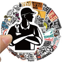 50PCS Etiquetas De Mecánico De Diesel Regalo De Tarjeta Fotográfica Artística Dibujos Animados Para Portátil Equipaje Patineta Decoración Comunitaria Recompensa - details 4