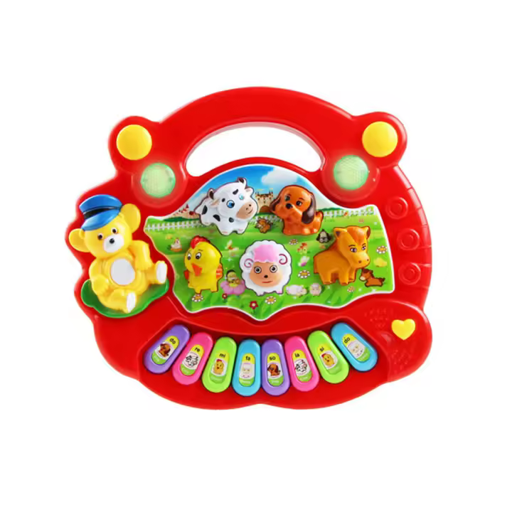 Teclado Musical Infantil De Granja Animal Para Bebés Y Niños Juguetes Educativos De Piano Musicalizador Desarrollador Regalo De Navidad O Año Nuevo GYH - 1