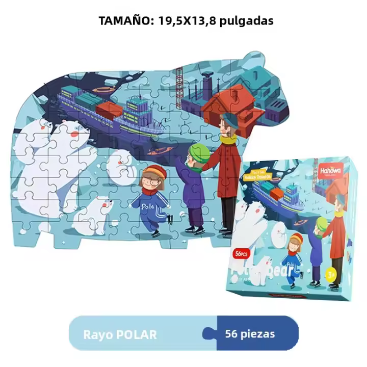 Rompecabezas De Animales Únicos Para Niños Juguete De Rompecabezas Con Caja De Regalo De Papel Juegos Educativos Montesorri Para Niños Y Niñas - 1