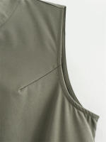 Vestido Largo Con Cremallera Para Mujer TRAF Elegante Y Elegante Vestido Sin Mangas Plisado A-Line Midi Para Fiesta Verano 2024 - details 7
