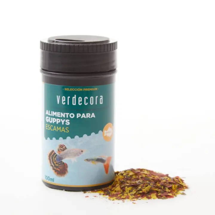 VERDECORA - ALIMENTO GUPPYS VERDECORA 100ML - Nutrición Adecuada para Peces de Acuario - 1