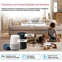 Sensor Inteligente De Temperatura Y Humedad WiFi Control Remoto Por App Compatible Con Alexa Y Google Home Para Interior - details 6