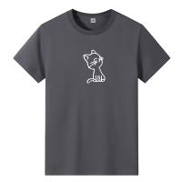 Camiseta De Verano Para Hombres Talla Grande 100% Algodón Estilo Coreano Con Diseño Gráfico De Anime Deporte Manga Corta Negro Ropa Casual - details 3