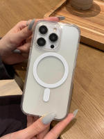 Funda Magnética Transparente Para iPhone Compatible Con Magsafe Protección Antichoque Y Antiarrugas Silicona Acrílica Resistente Al Agua Y Al Polvo Para Modelos 7 a 16 plus Y Mini - details 11