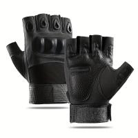 1Par De Guantes Tácticos Para Hombres Sin Dedos Ideal Para Deportes Al Aire Libre Tiro Caza Airsoft Y Ciclismo - details 14