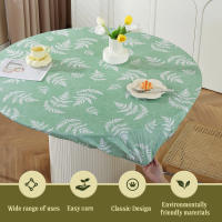 Mantel Redondo Vinilo Con Espalda De Terciopelo Tamaño 120cm Estampado Floral Cubierta Elástica Para Comedor Al Aire Libre Picnic - details 7