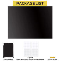 Cortina Portátil Para Viajes Negro Con Efecto De Blackout Temporal Para Sala De Estar Ventana Sin Perforaciones De Tela Negra - details 4