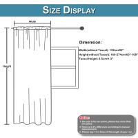 Cortinas De Lino Algodón Para Sala De Estar Boho Crema Semi Transparentes Con Borlas Y Bolsillo Para Rodamiento Voile Cortinas Soltas Para Ventana - details 0