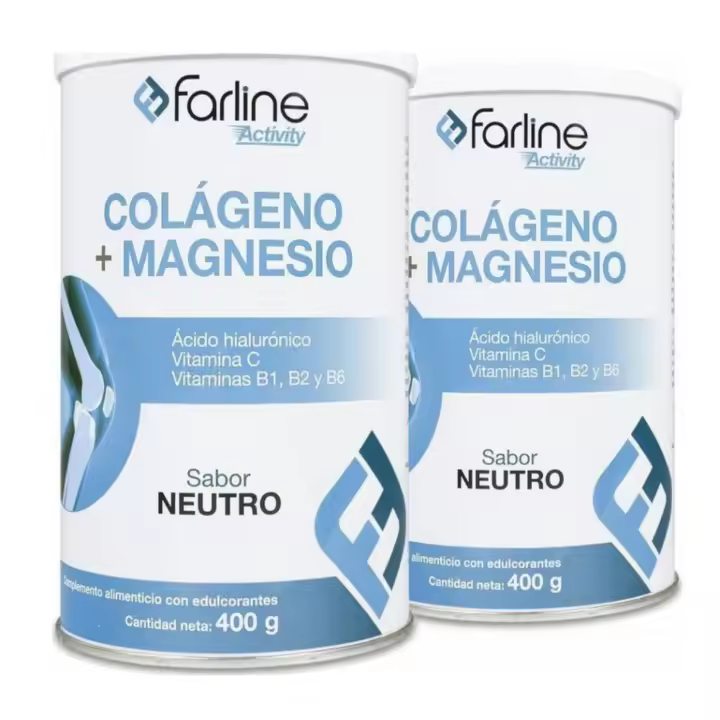 Farline Duplo Activity Colágeno y Magnesio Sabor Neutro 2x400g – Articulaciones y Músculos - 1