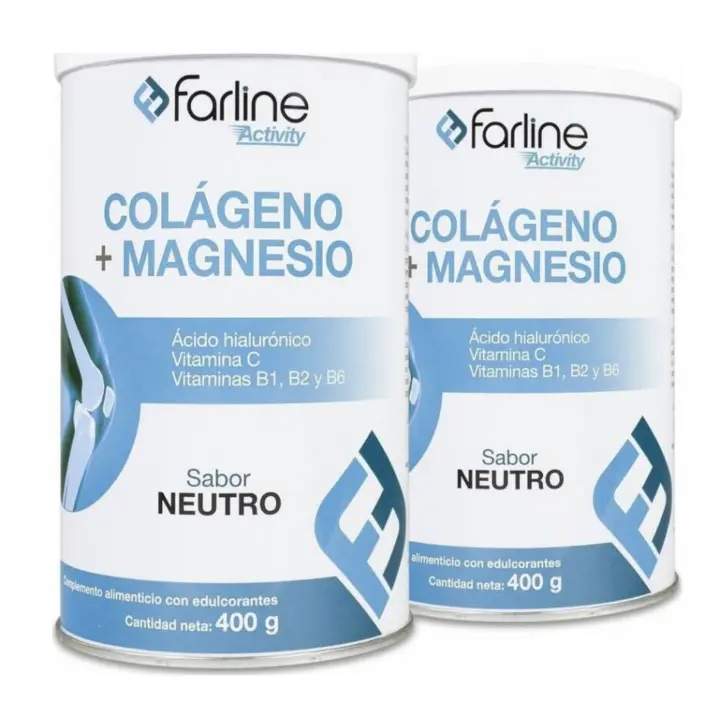 Farline Duplo Activity Colágeno y Magnesio Sabor Neutro 2x400g – Articulaciones y Músculos - 1