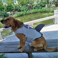 Chaleco De Seguridad Para Perros Shark Con Alta Flotabilidad Ropa De Natación Para Pequeños Perros Asa Para Medianos Y Grandes Perros Para Surfeo - details 4