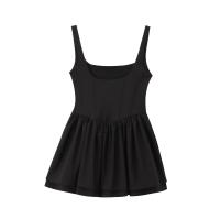 Vestido Mini De Noche Sin Mangas Para Mujer Estilo Chic De Club Fiesta Con Cuello Cuadrado Y Espalda Descubierta Polyester - details 4