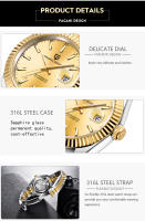 Reloj Mecánico Para Hombre PAGANI DESIGN PD-1645 V3 2024 Cristal De Zafiro Resistente Al Agua 10 Bar Pulsera De Acero Inoxidable Estilo Casual - details 16