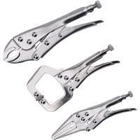 AIRAJ Herramientas De Soldadura 3 Pcs Pinzas De Bloqueo De Acero Al Carbono 7'' Vise De Boca Redonda Fijado Alto Torque Herramientas De Apriete - details 0
