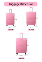 S7 STAR Set 3pcs Maletas de Viaje, Conjunto Cabina Elegante 4 Ruedas Giratorias 360°, Maleta Rígida Resistente Color Puro, Juego de 3 Maletas Trolley Maleta Gran Capacidad 20in 24in 28in - details 3