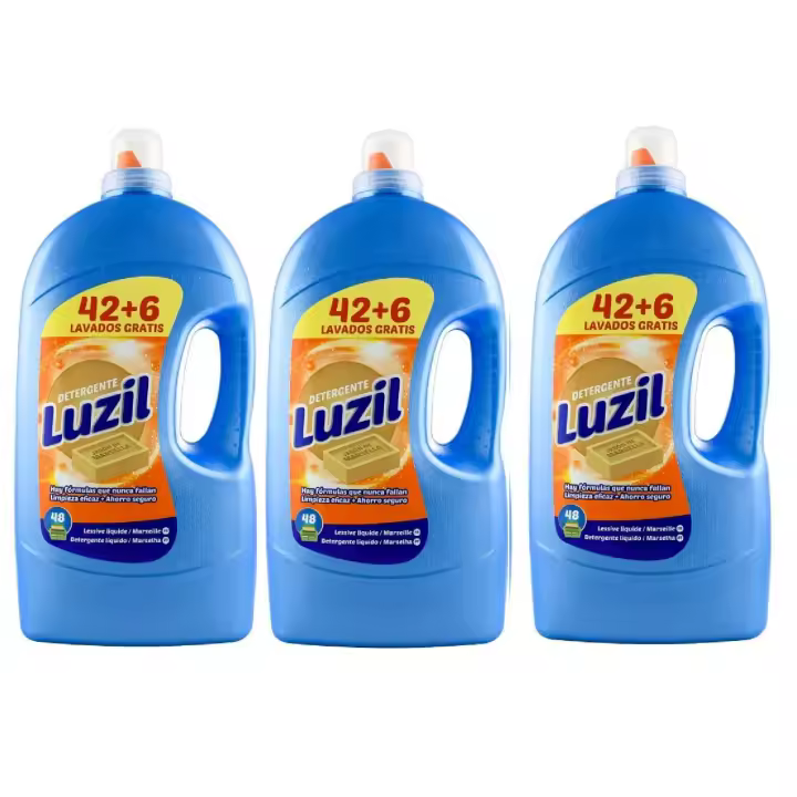 LUZIL DETERGENTE LIQUIDO MARSELLA PACK 3 126+30 DOSIS TOTAL 11.700ML - 1
