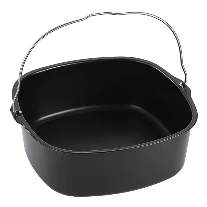 Plato De Hornear Cuadrado Para Air Fryer Antiadherente Fácil De Limpia Compatible Con La Mayoria De Los Horno De Pastel Para Uso Doméstico - 1