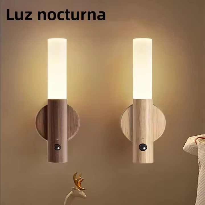 Lámpara De Pared LED Recargable Con Sensor De Movimiento Inteligente Luz Nocturna Magnética Portátil Para Pasillo Y Escaleras - 1