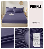 Sábana Ajustable De Color Sólido Protección De Muelles Para Cama Individual Doble Reina 100% Algodón 200TC Funda De Sábanas Con Banda Elástica - details 13