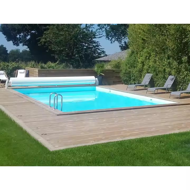 Habitat y Jardin - Piscina rectangular de madera "Oceano" - 9.20 x 5.20 x 1.44 m - 1