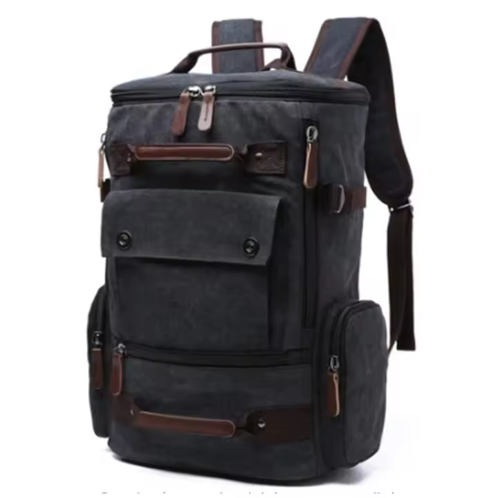 Prowalk Mochila Lona Kari 40L Unisex -Acampada y senderismo Resistente e Impermeable para Viajes, Trabajo y Aventura. Ideal para cualquier ocasión, universidad, rutas, caminatas, fines de semana. Apta para la cabina de avión. - 1
