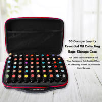 Bolsa Portátil Para Aceites Esenciales Con 60 Compartimentos De 15ml Estuche De Almacenamiento De Viaje De EVA Tamaño 12.6x8.6x2.0in Colores Variados - details 6