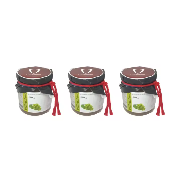 Villaolivo - Pack 3 unidades Mermelada de Uva 210g  Mermelada Gourmet  100% Natural - 1