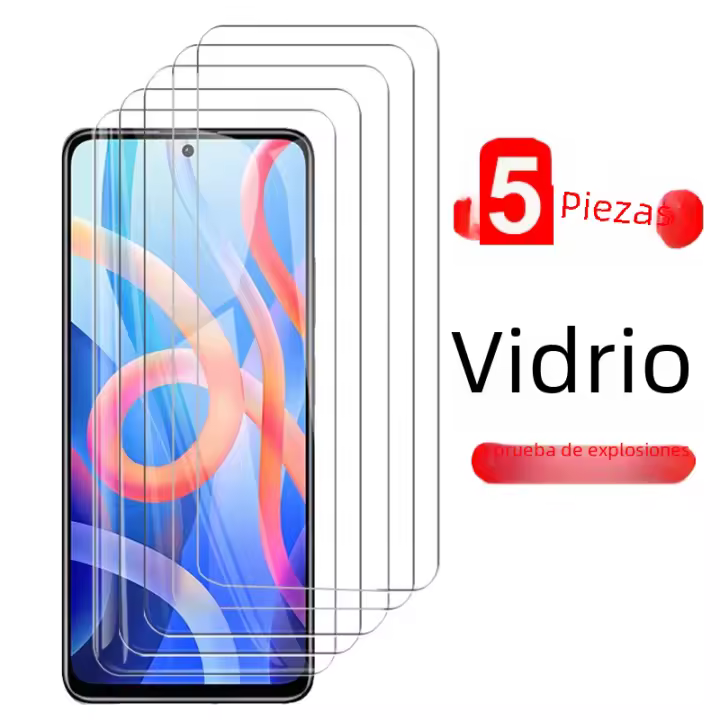  Protector De Pantalla De Vidrio Templado Para Xiaomi Redmi Note 12 11 10 9 8 pro plus 5G 11S 10S 9S 5PCS Anti-Arrugas Resistente Al Agua Compatible Con Redmi 10C 10 9T 9C 9A 8 - 1